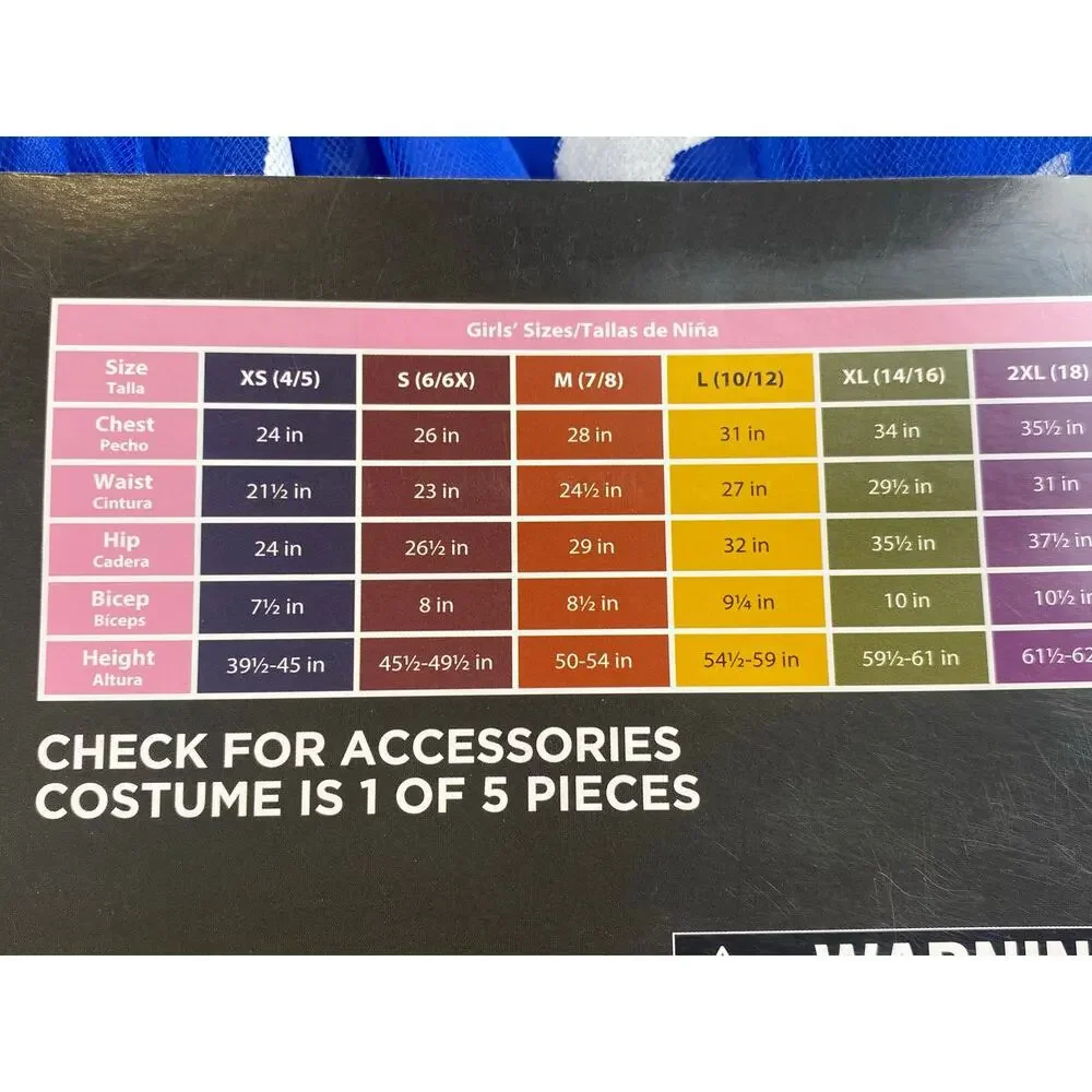 Wonder Woman Rubies 5 Piece Costume Girls Size 6/6X New in Package - Picture 7 of 7